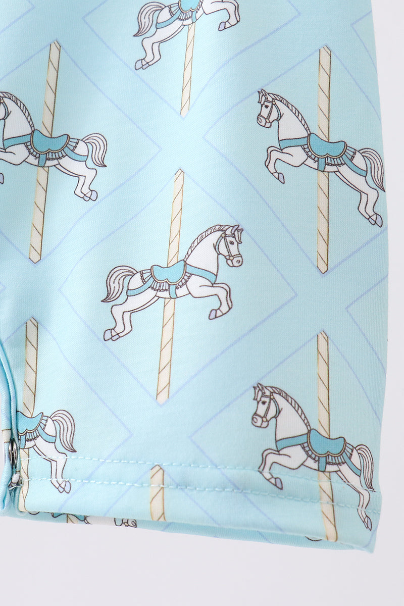 Blue Carousel Smocked JonJon