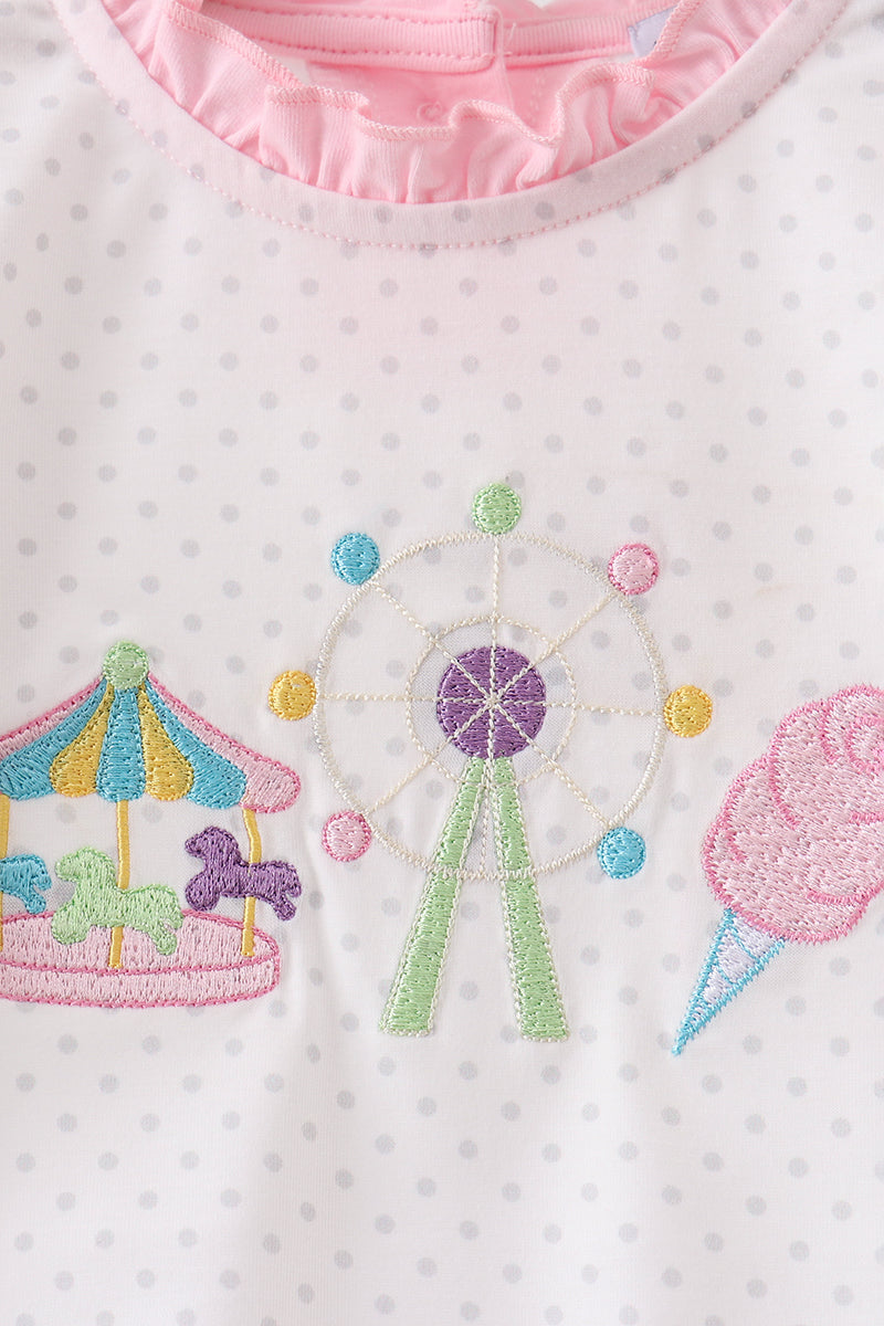 Pink Carnival Embroidered Bubble