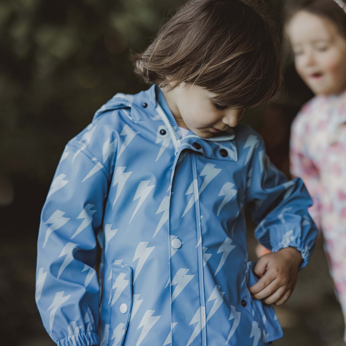 Lightning Bolt Recycled Waterproof Raincoat