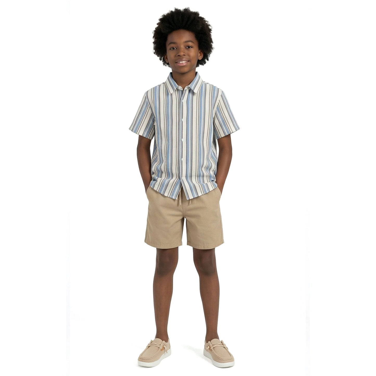 Puckered Stripe Buttondown
