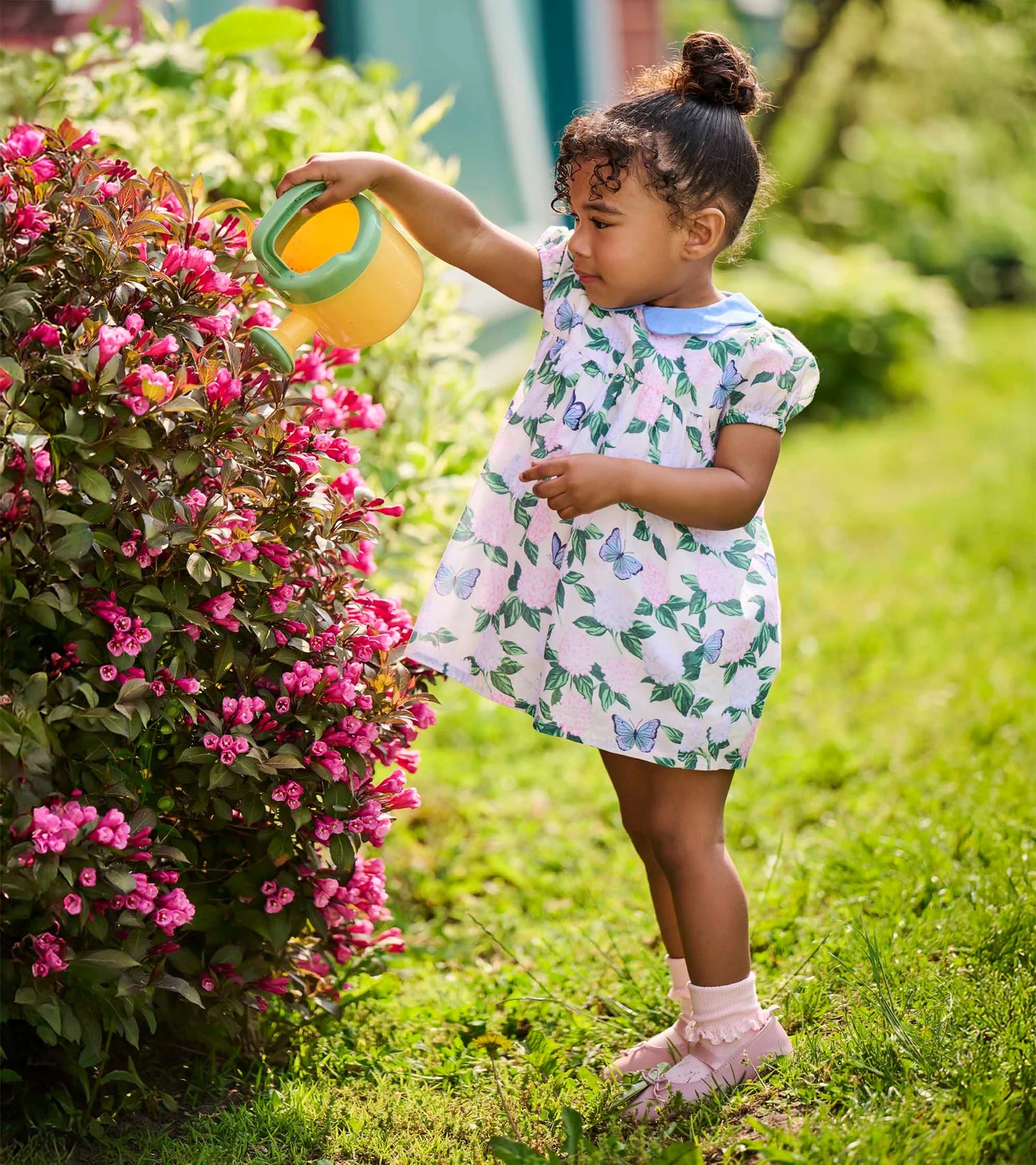 Enchanted Garden Woven Collar Dress