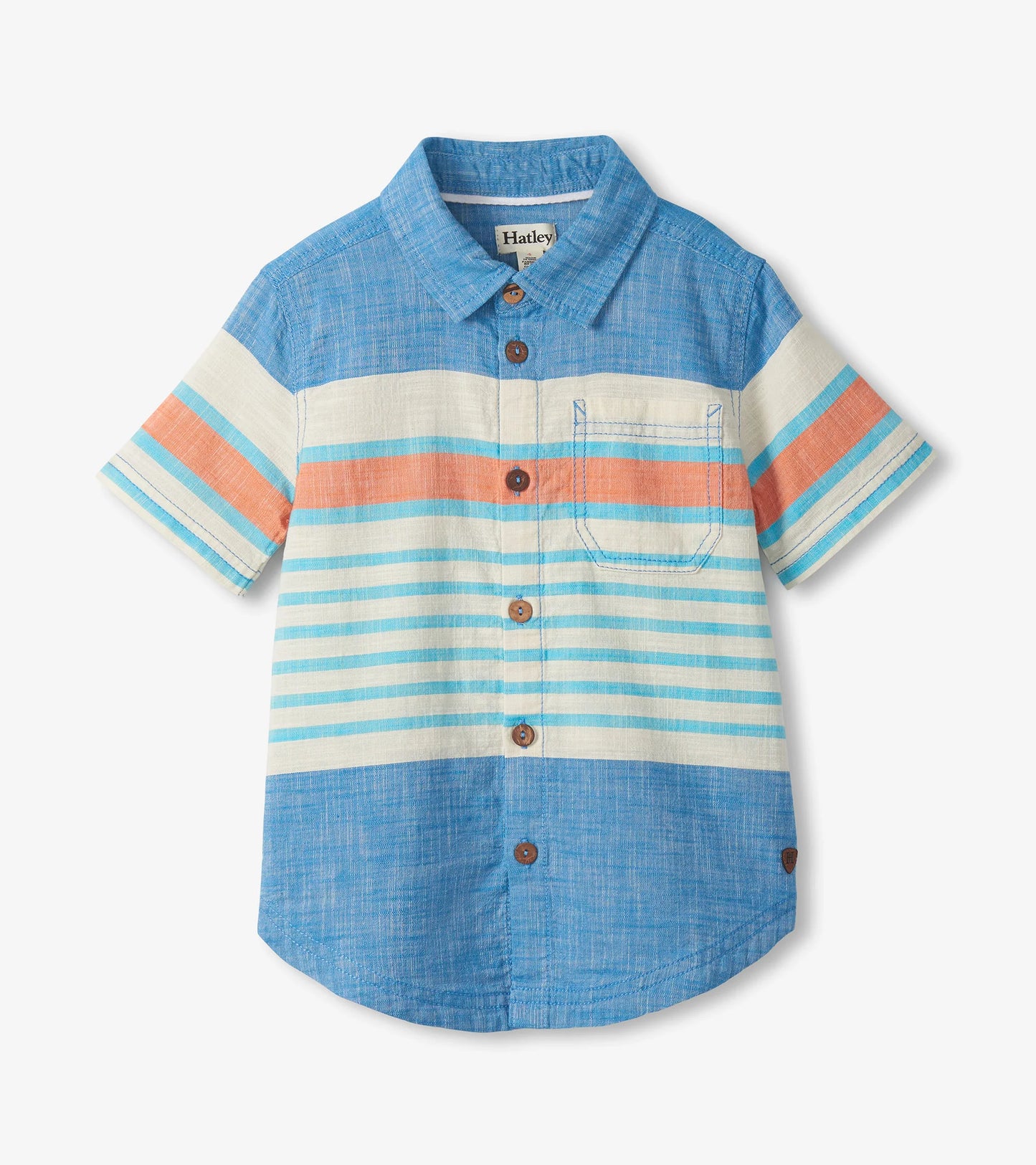 Fresh Stripes Chambray Button Down