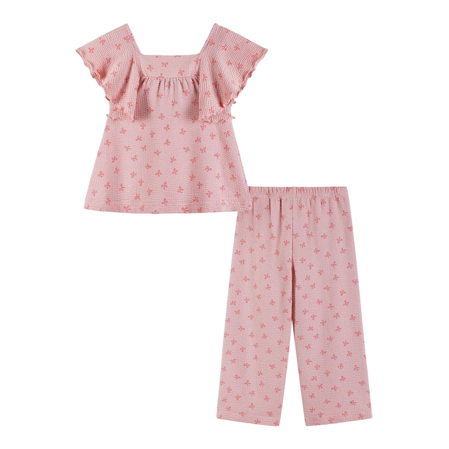 Bow Knit Seersucker Set