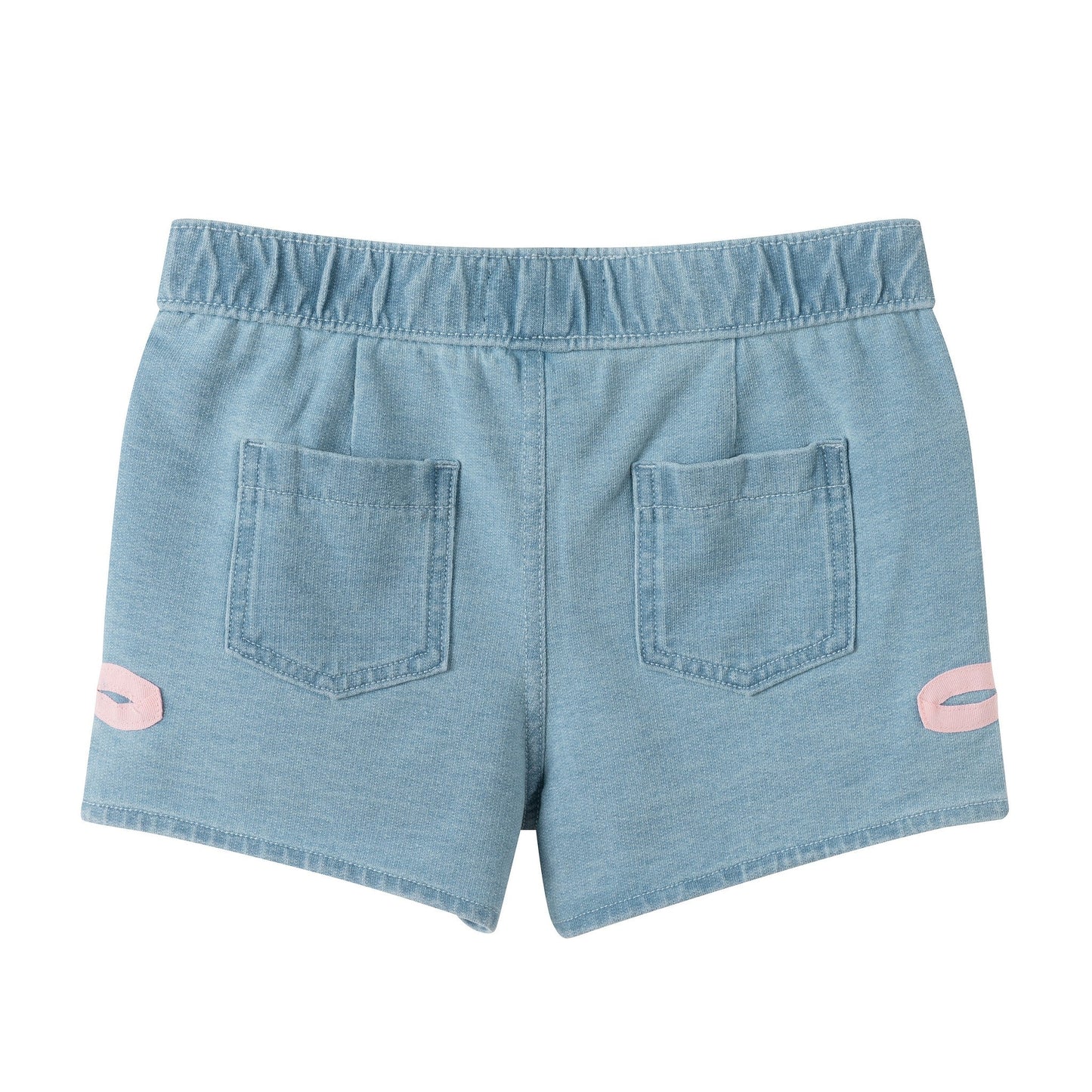 Bow Knit Denim Shorts