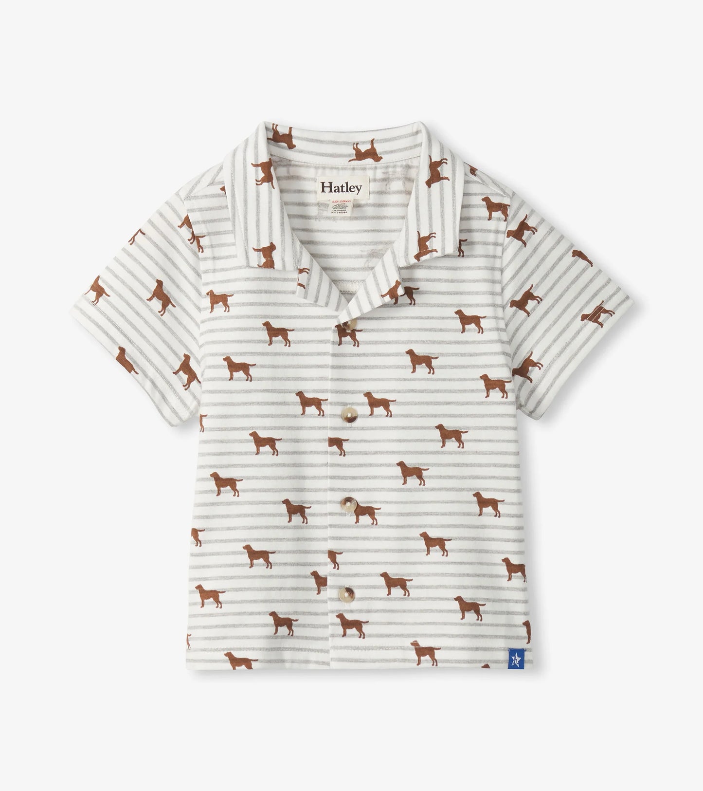 Little Pups Jersey Button Down Shirt