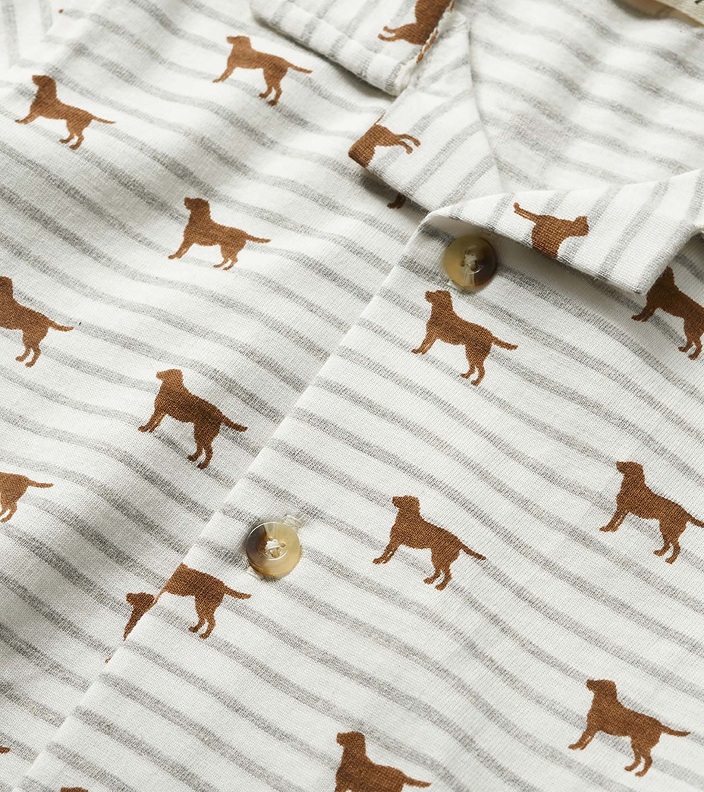 Little Pups Jersey Button Down Shirt
