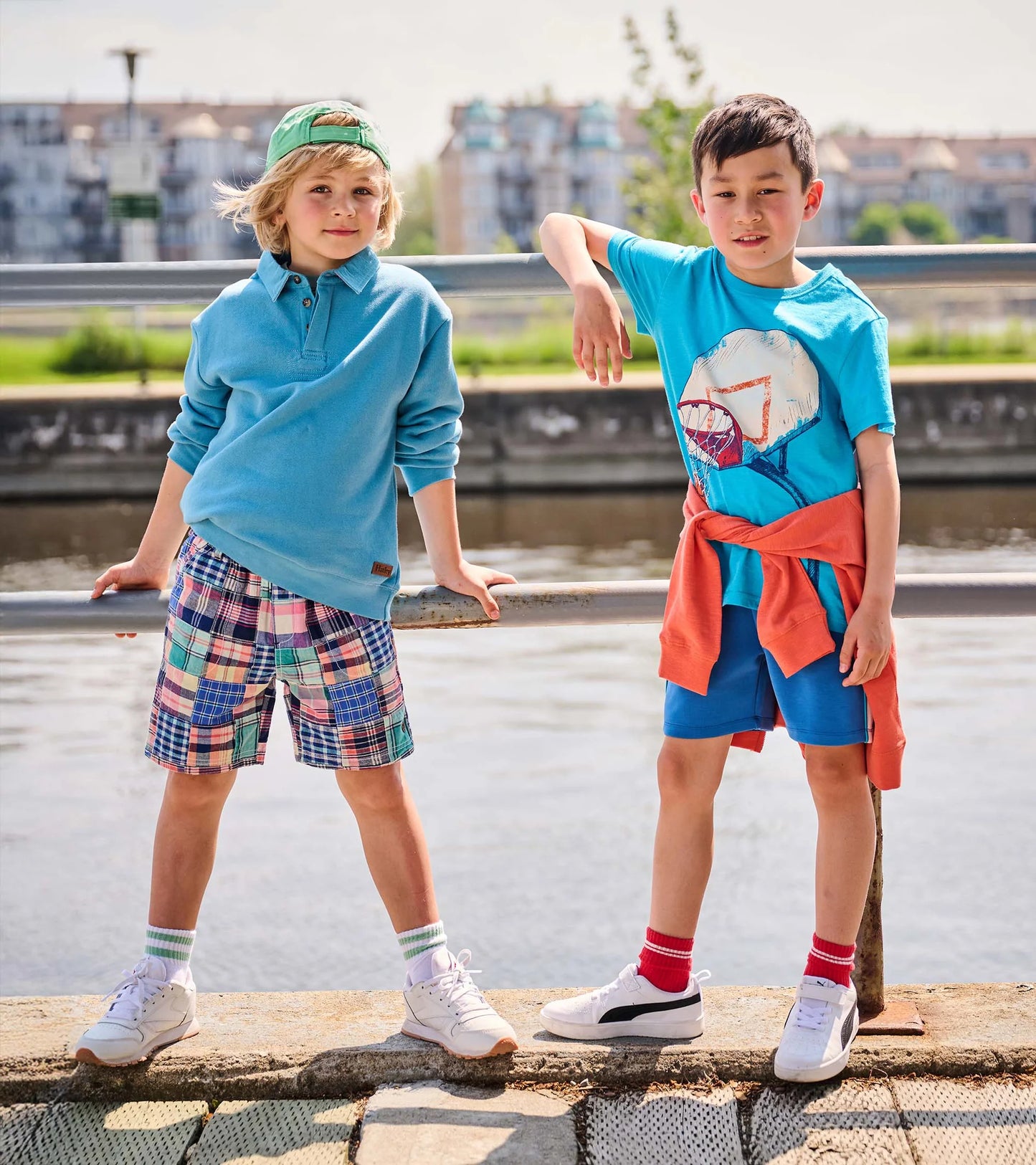 Vintage Summer Madras Woven Shorts