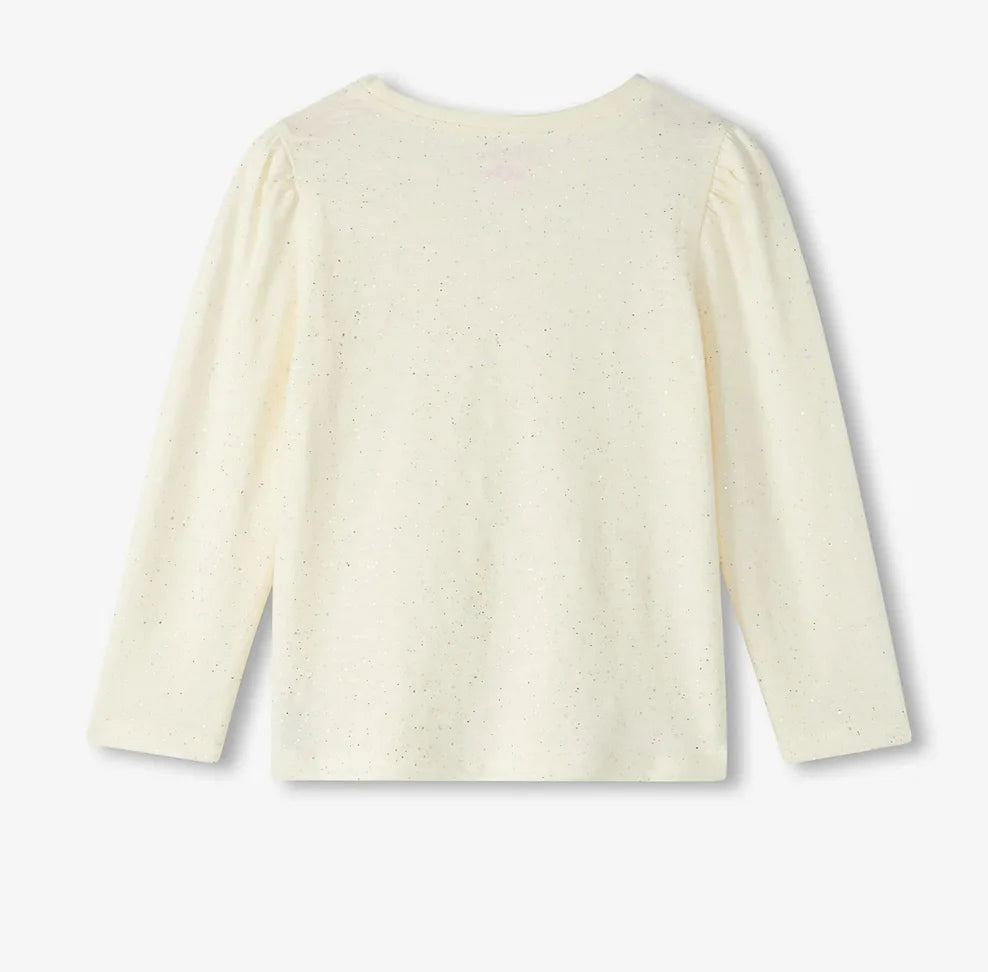 Silver Hot Melt Long Sleeve Top
