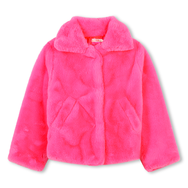 Billieblush Hot Pink Shearling Faux Coat