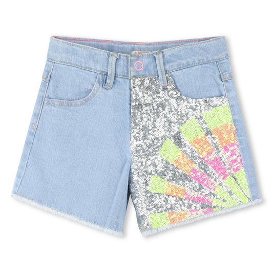 Billieblush Denim Sequin Sun Shorts