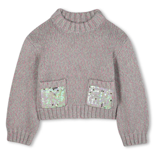 Billieblush Sequin Pockets Knit Sweater