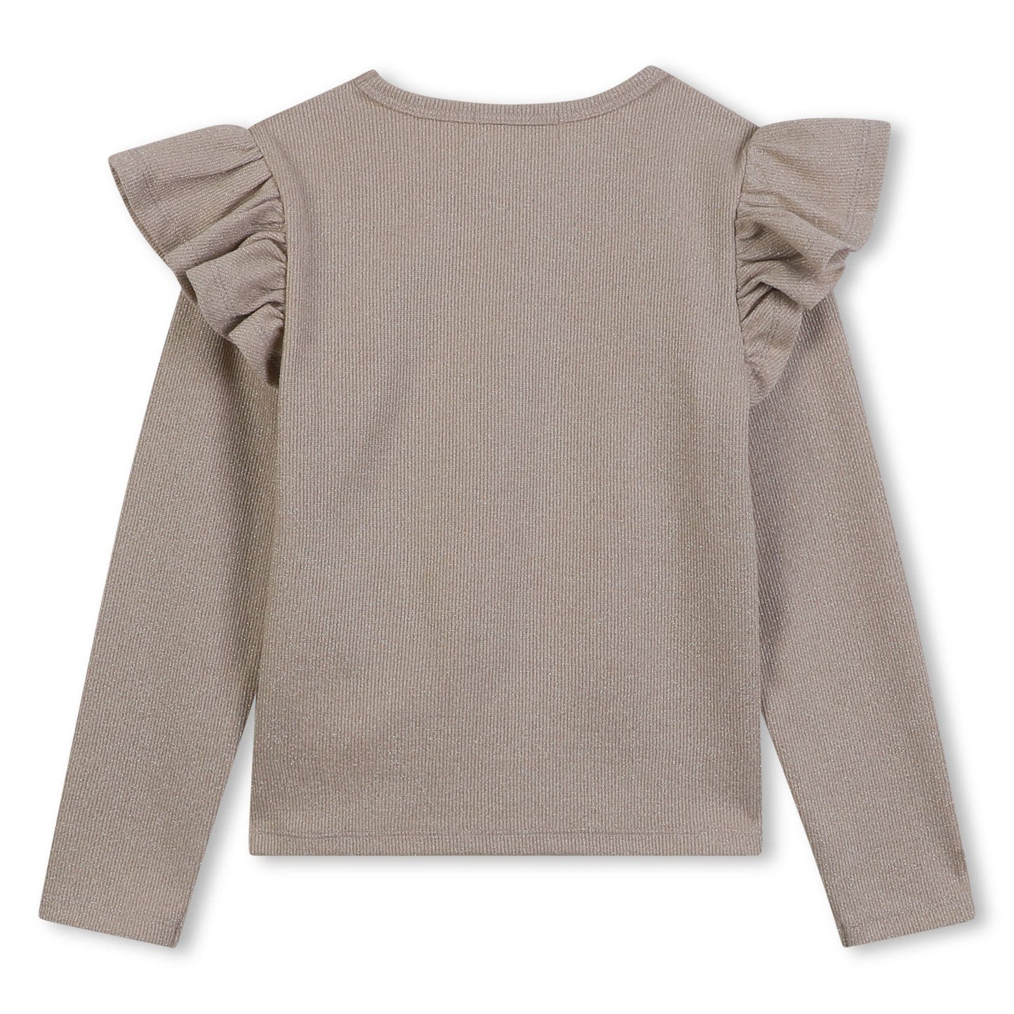 Billieblush Shiny Ruffle Long Sleeve Top