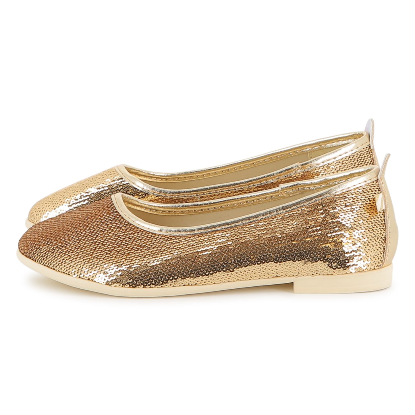 Billieblush Gold Sequin Ballet Flats