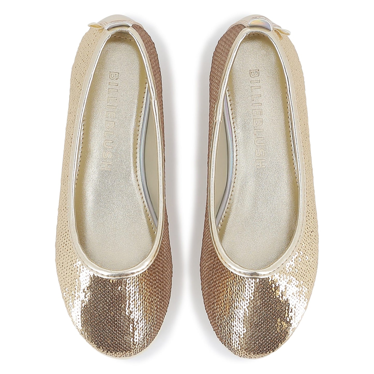 Billieblush Gold Sequin Ballet Flats