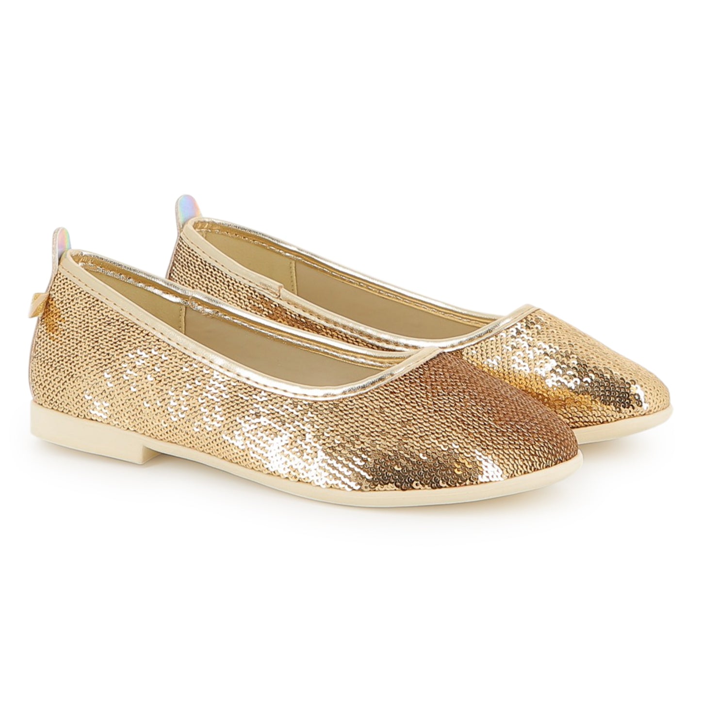 Billieblush Gold Sequin Ballet Flats