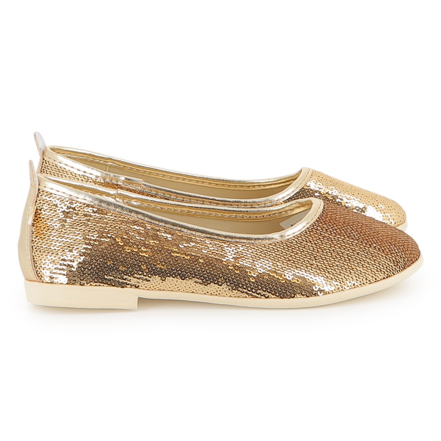 Billieblush Gold Sequin Ballet Flats