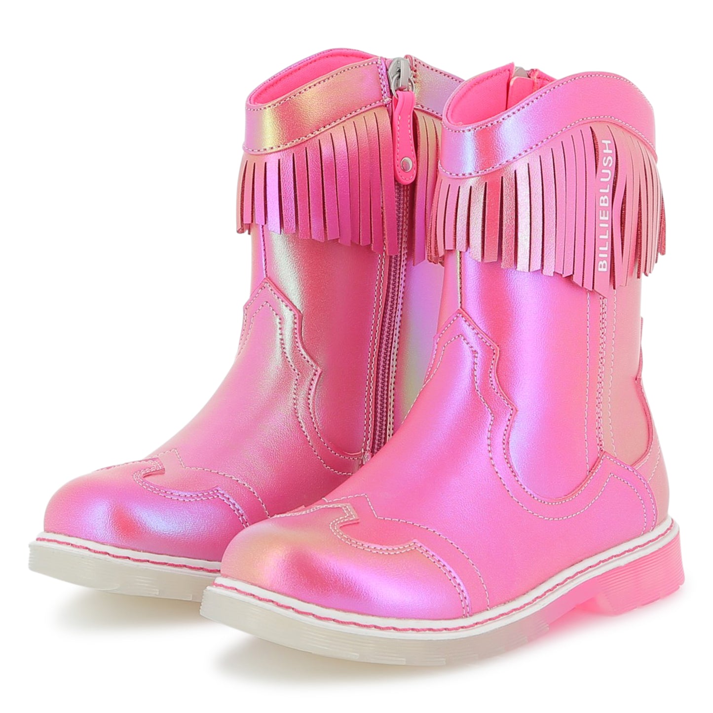 Billieblush Pink Metallic Western Boots