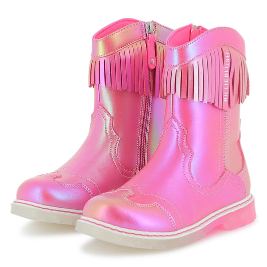 Billieblush Pink Metallic Western Boots