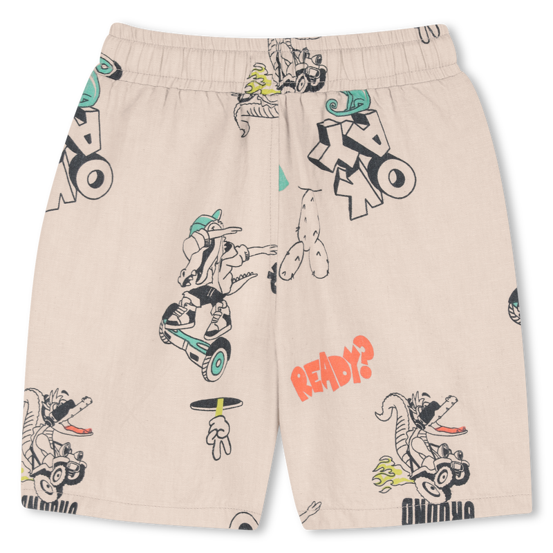 Billieblush Print Linen Shorts