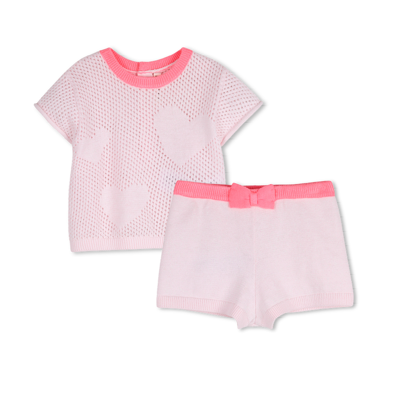 Billieblush Knit Heart Short Set