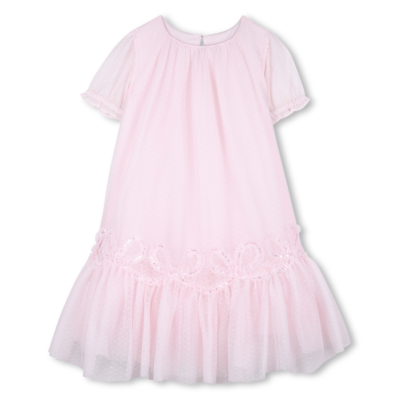 Billieblush Exceptional Plumetis Tulle Dress
