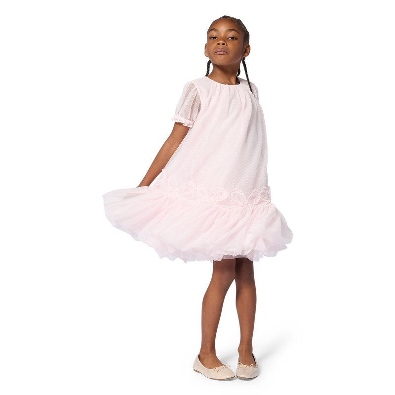 Billieblush Exceptional Plumetis Tulle Dress