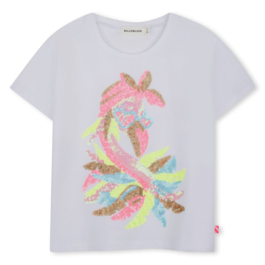 Billieblush Sequin Flamingo Top