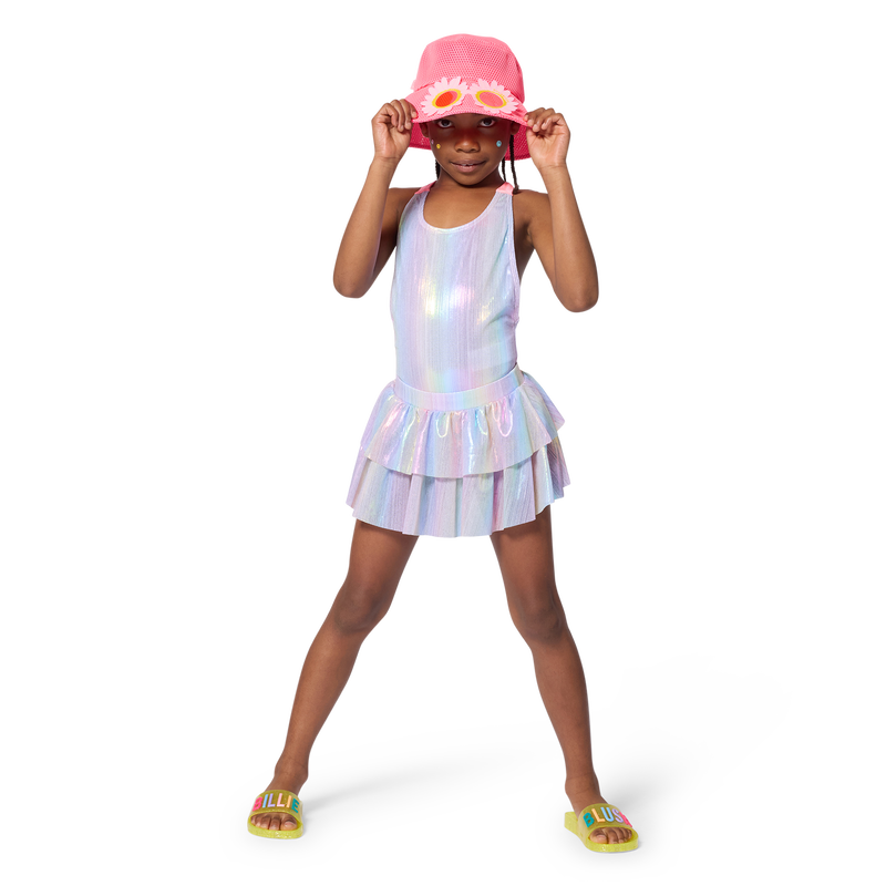Billieblush Flounced Iridescent Swim Skirt