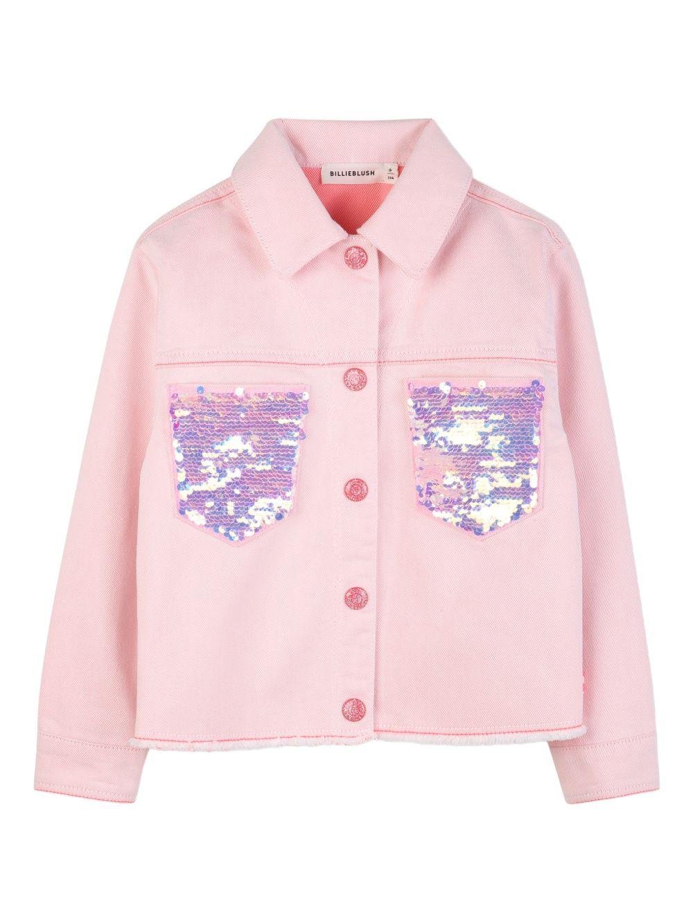Billieblush Twill Jacket Sequin Pockets