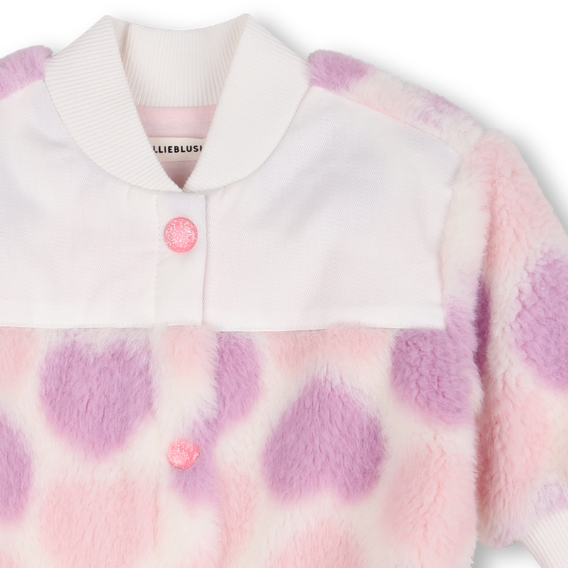 Billieblush Heart Faux Shearling One Piece