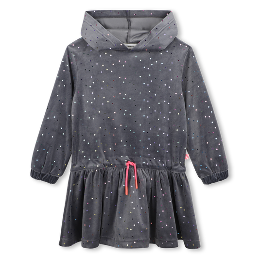 Billieblush Embellished Velour Hooded Dress