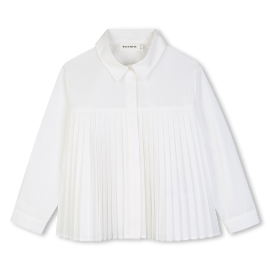 Billieblush White Pleated Collar Shirt