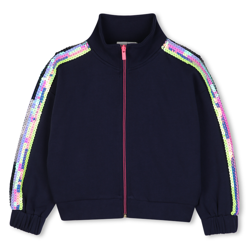 Billieblush Fleece Sequin Zip Jacket