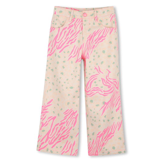 Billieblush Wide Leg Animal Print Pants