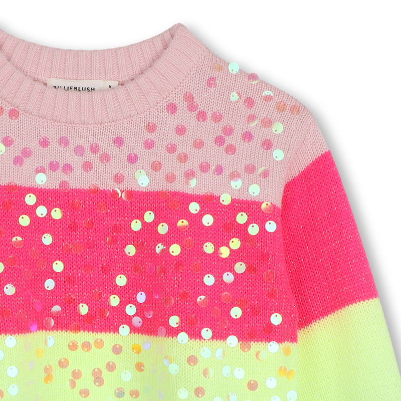 Billieblush Multicolor Stripe Embellished Sweater