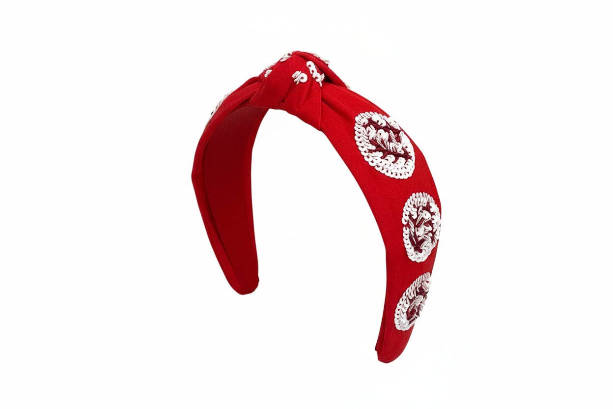 Baseball Sequin Bowknot Headband