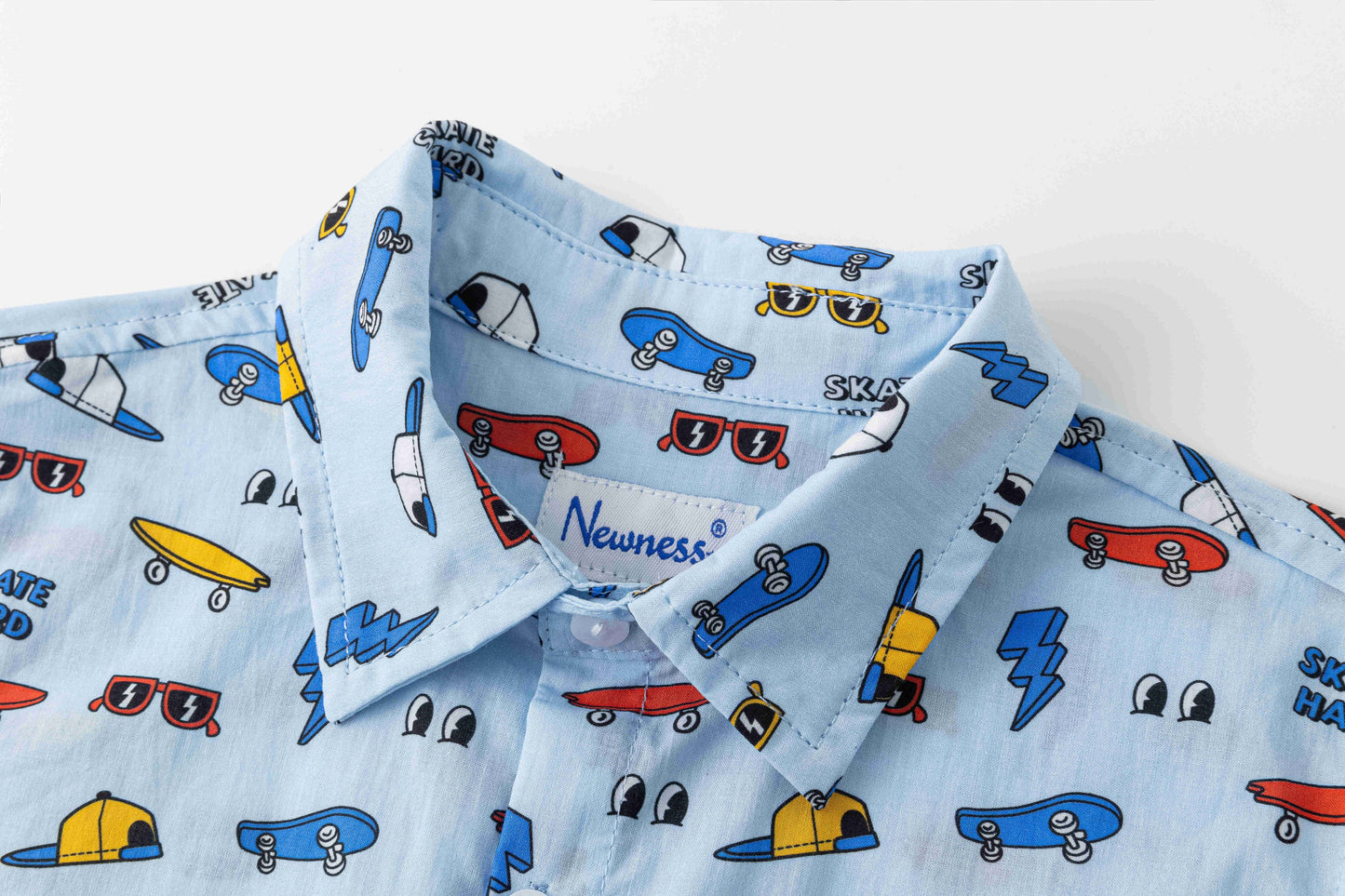 Boys Skateboard Button Up