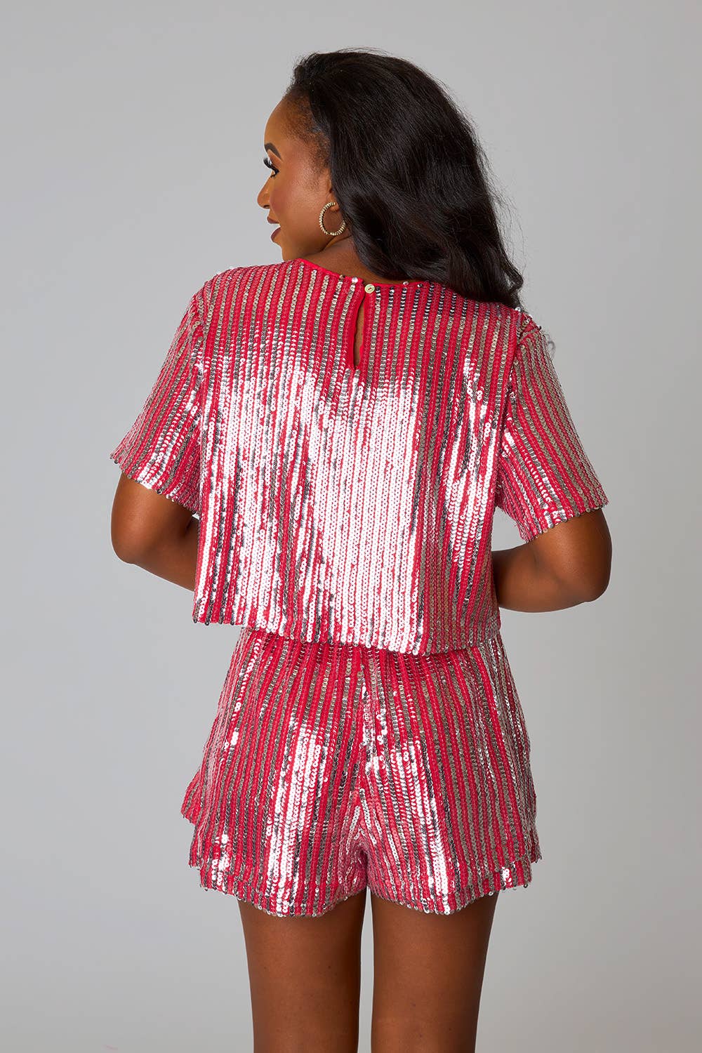 BuddyLove Laura Red Sequin Short Set
