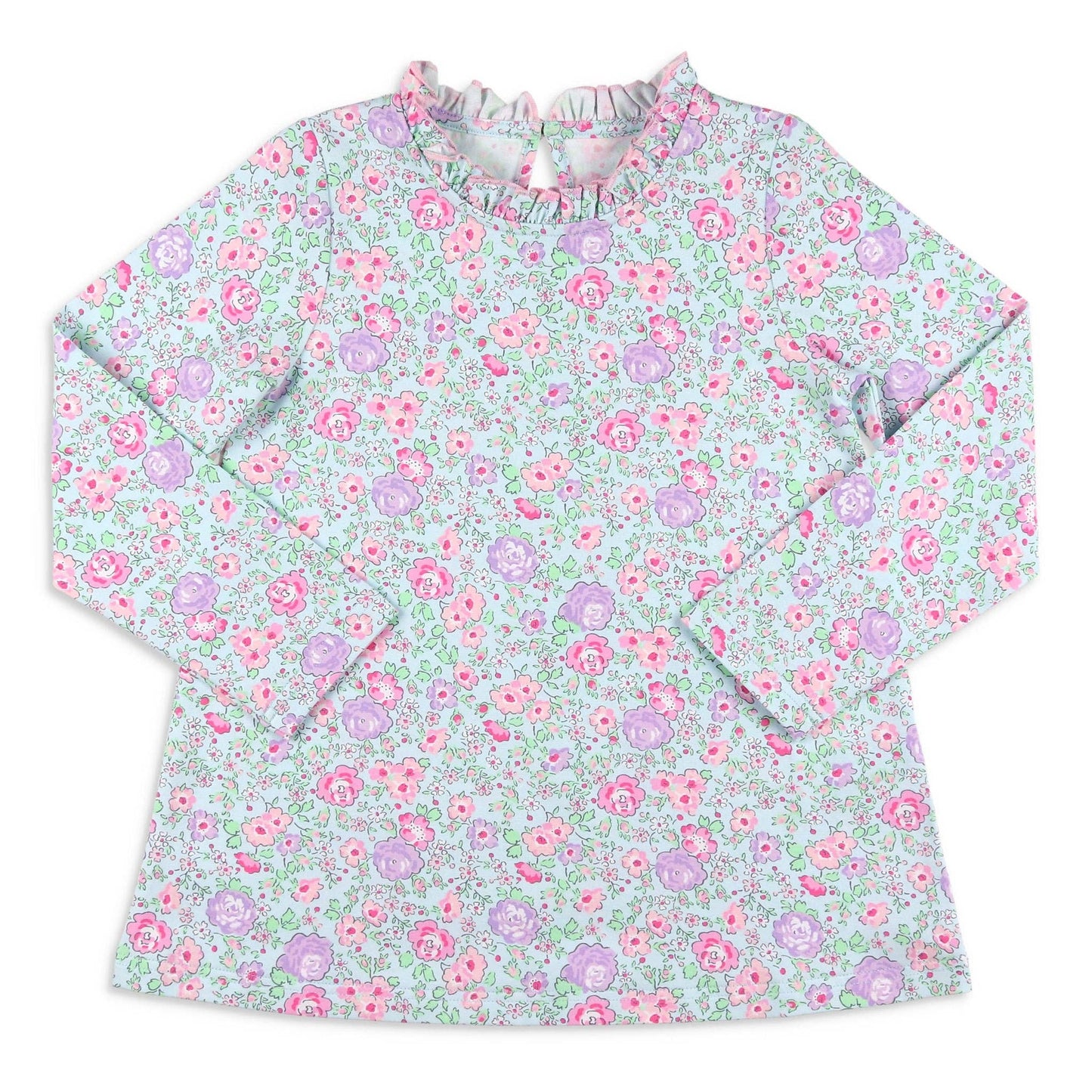 Posy Petals Ruffle Neck Top