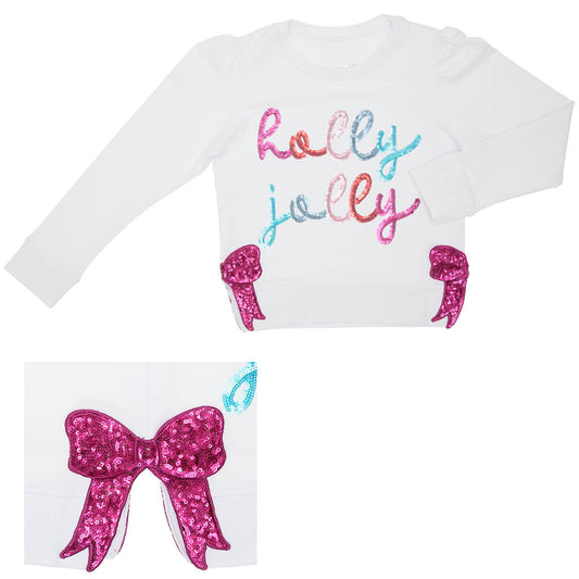 Holly Jolly Sequin Bows Sweater