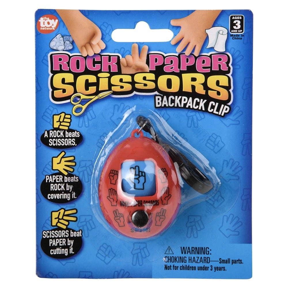 Rock, Paper, Scissors Game Keychain