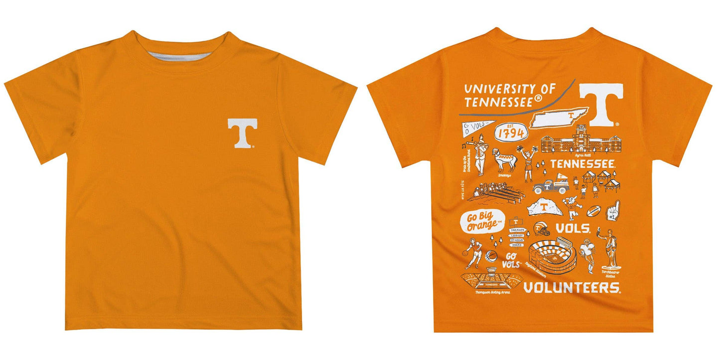 Tennessee Vols Hand Sketched Artwork Tee