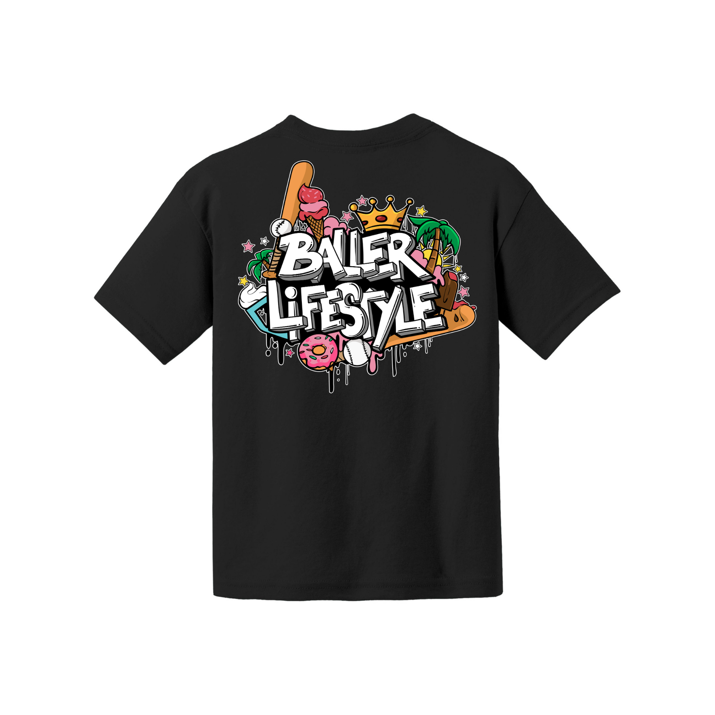 Baller Lifestyle Graffiti Youth Tee