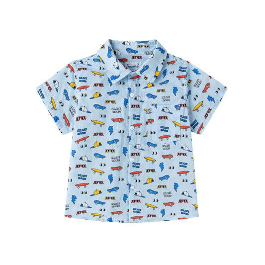 Boys Skateboard Button Up