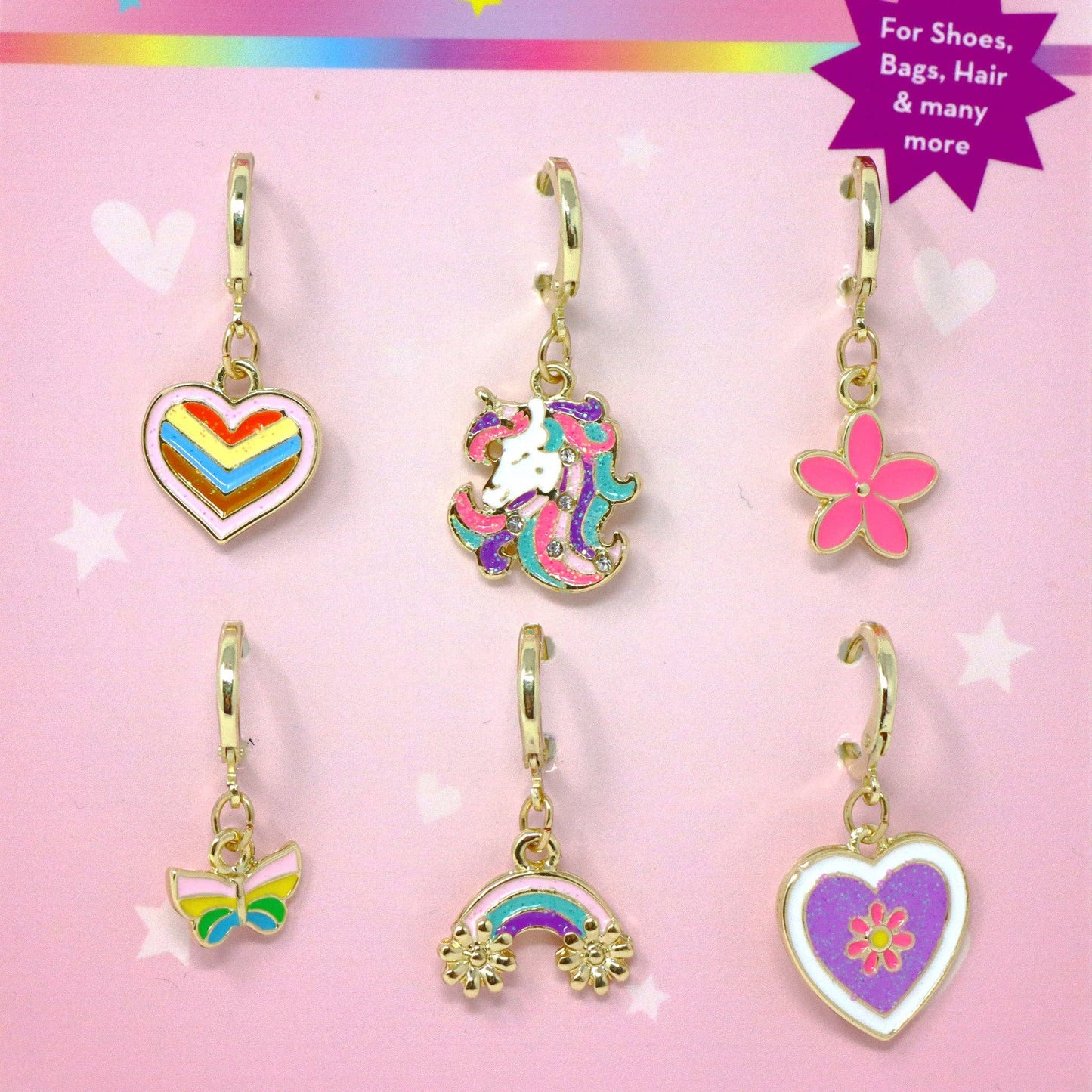 Rainbow Unicorn Charm Set