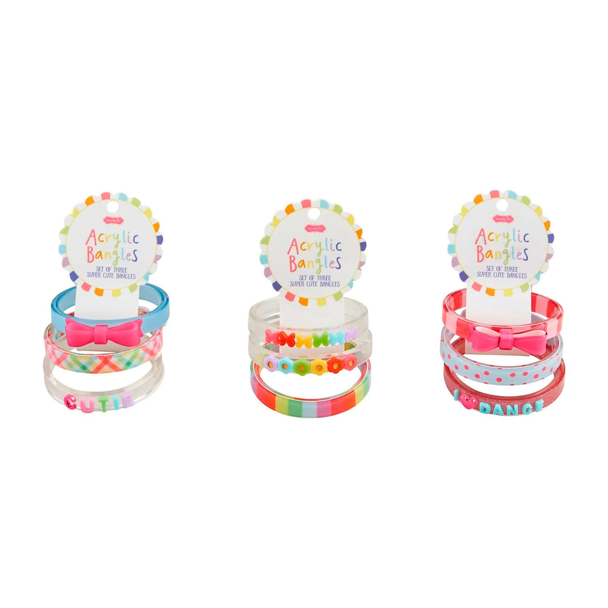 Acrylic Bangles Set- Assorted