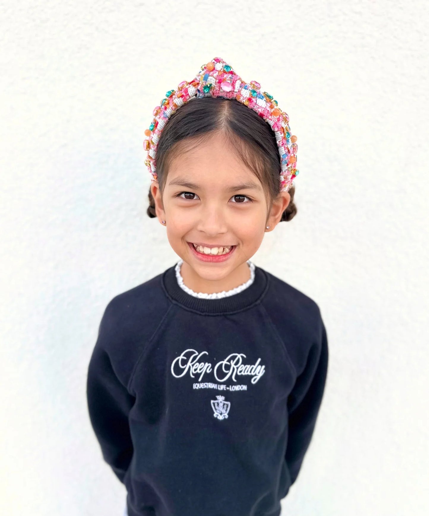 Bubblegum Tweed Crystals Headband