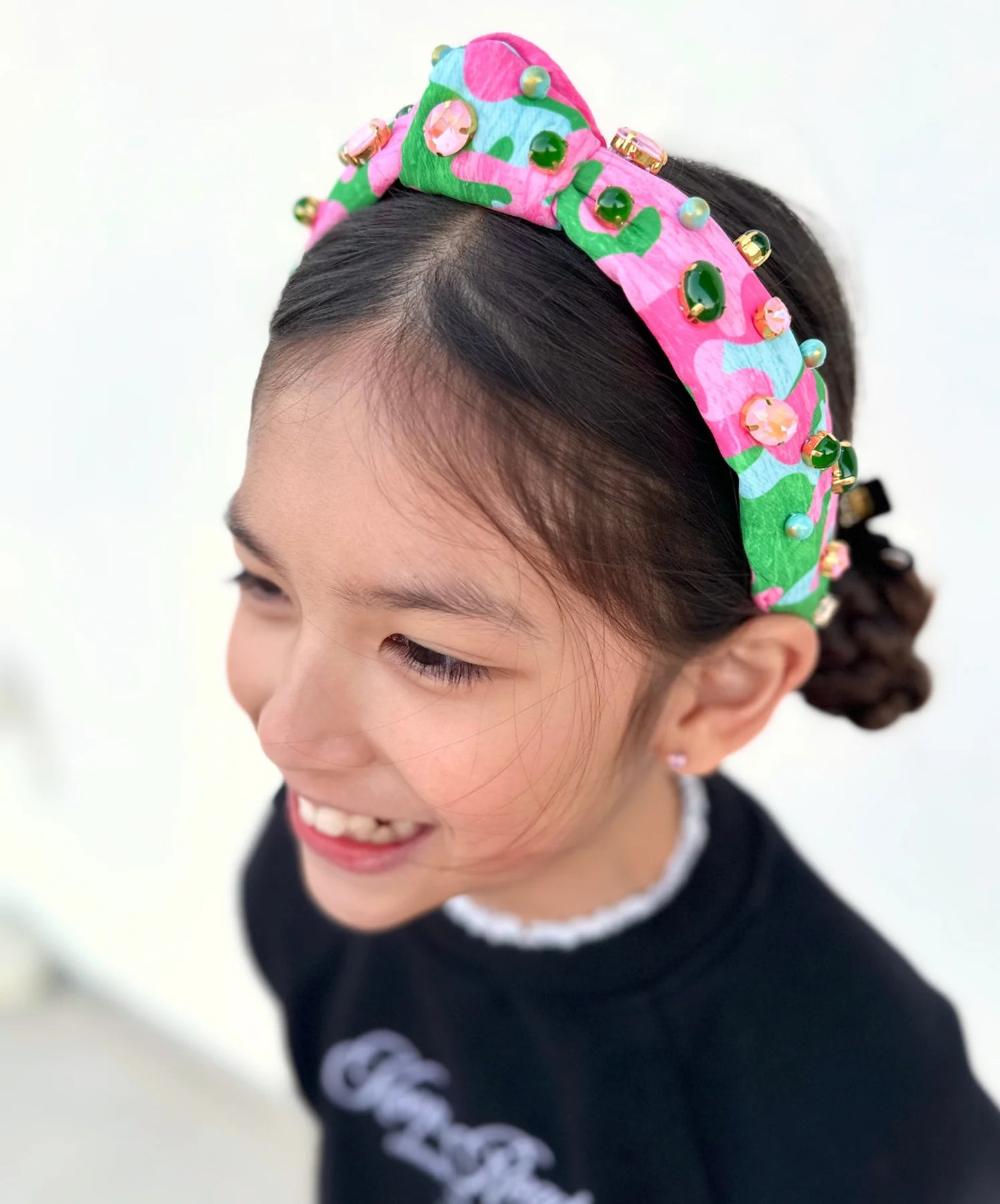 Pretty Country Pink Green & Blue Headband