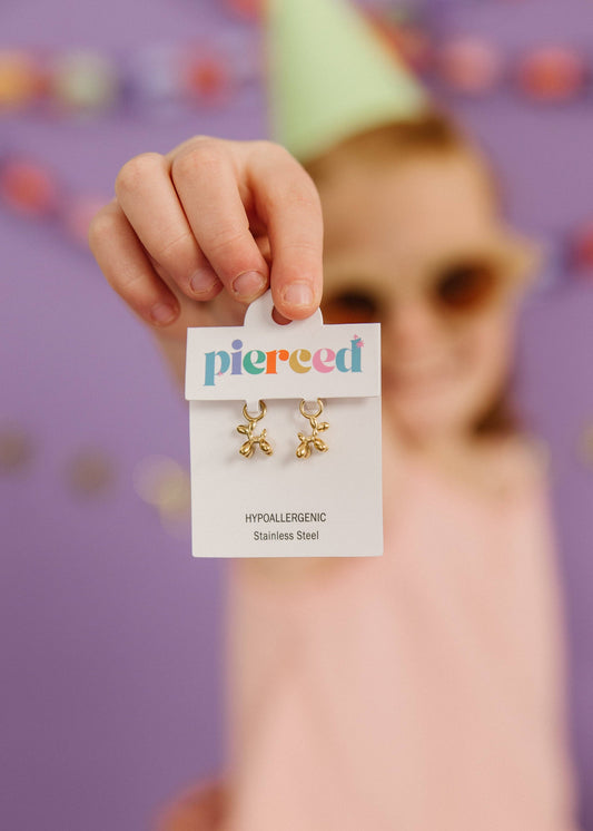 Balloon Dog Huggie Earring Charms
