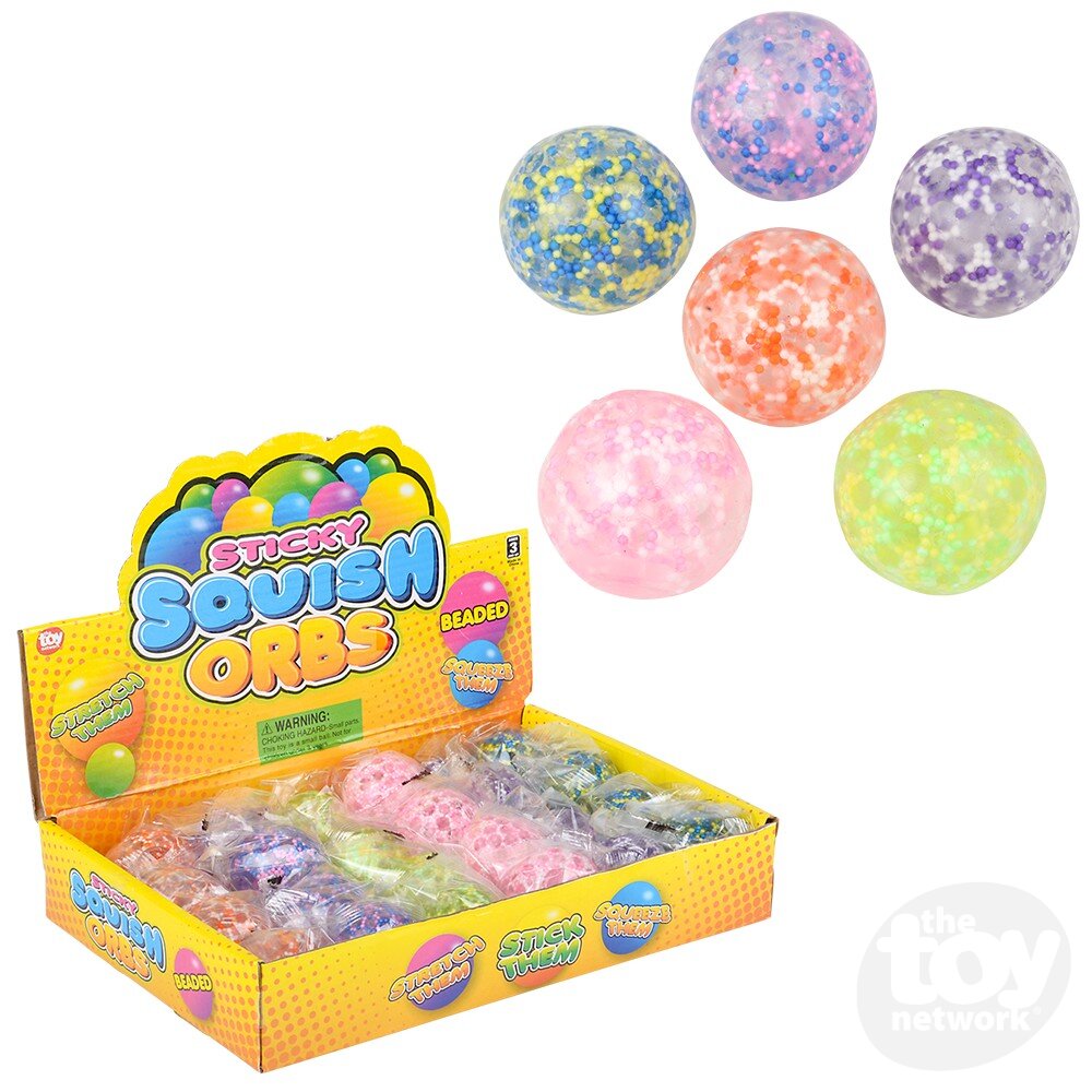 Squish Sticky Beaded Orbs